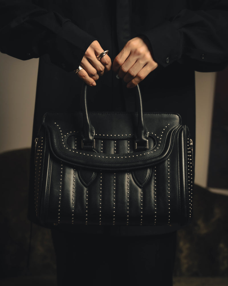 -SPECIAL- “Alexander McQueen” 2010's Studded leather Mini Heroine bag
