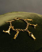 "Salvatore Ferragamo" 80's-90's Playful winter charm bracelet