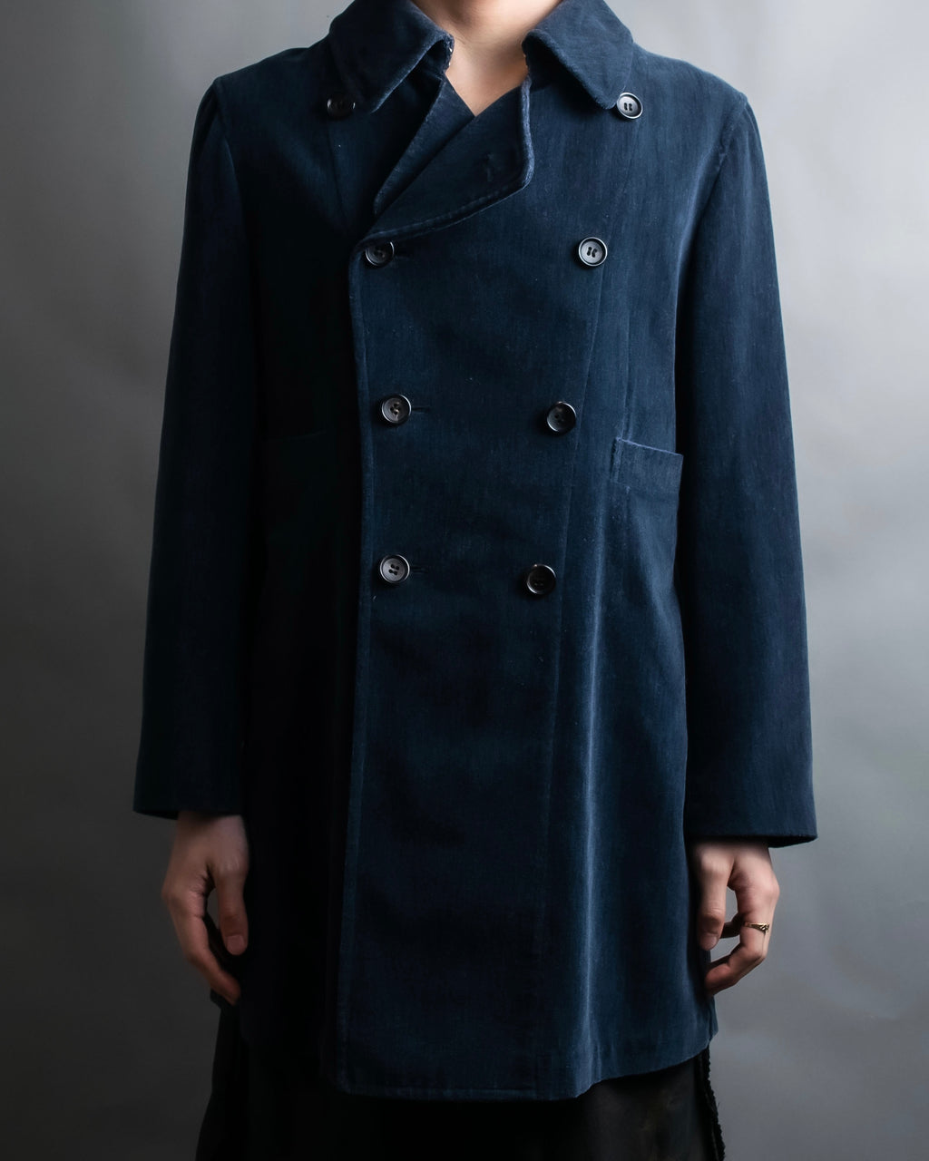 "Comme des garçons robe de chambre" Beautiful velour double half coat