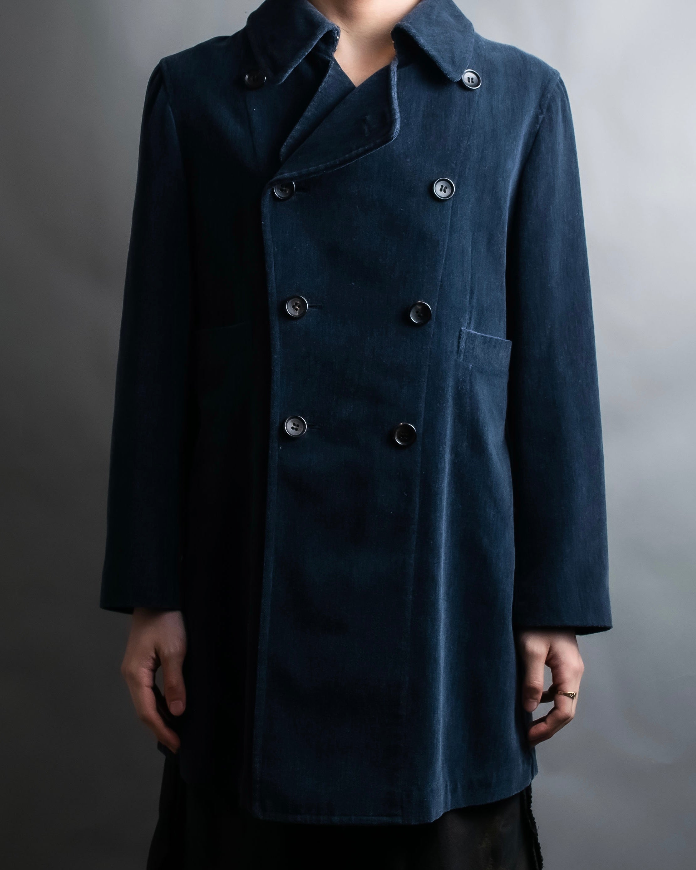 "Comme des garçons robe de chambre" Beautiful velour double half coat