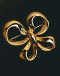 "Yves Saint Laurent" Sculptural gold bow brooch