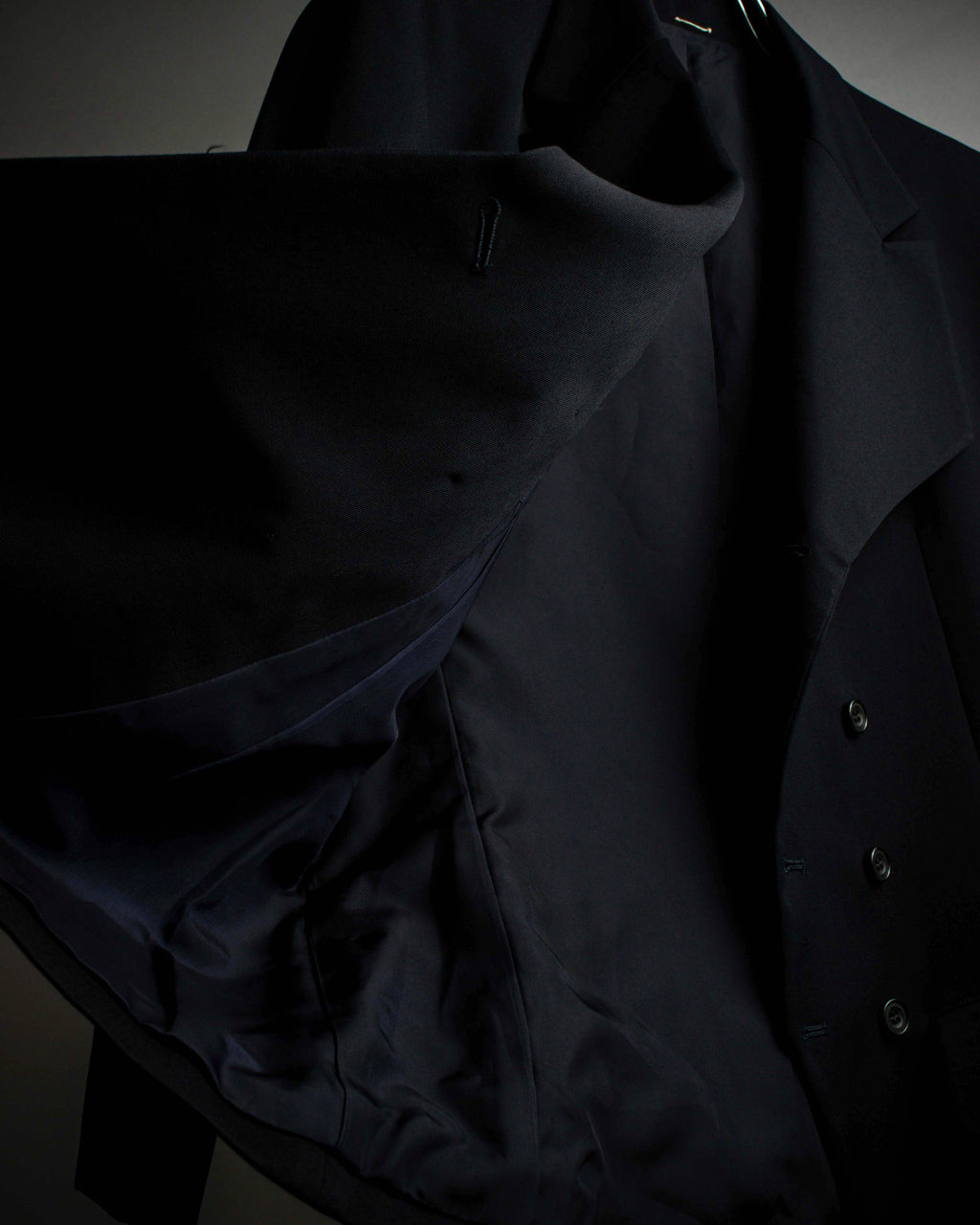 "Y's" 94AW sharp lapel cut design double-breasted jacket