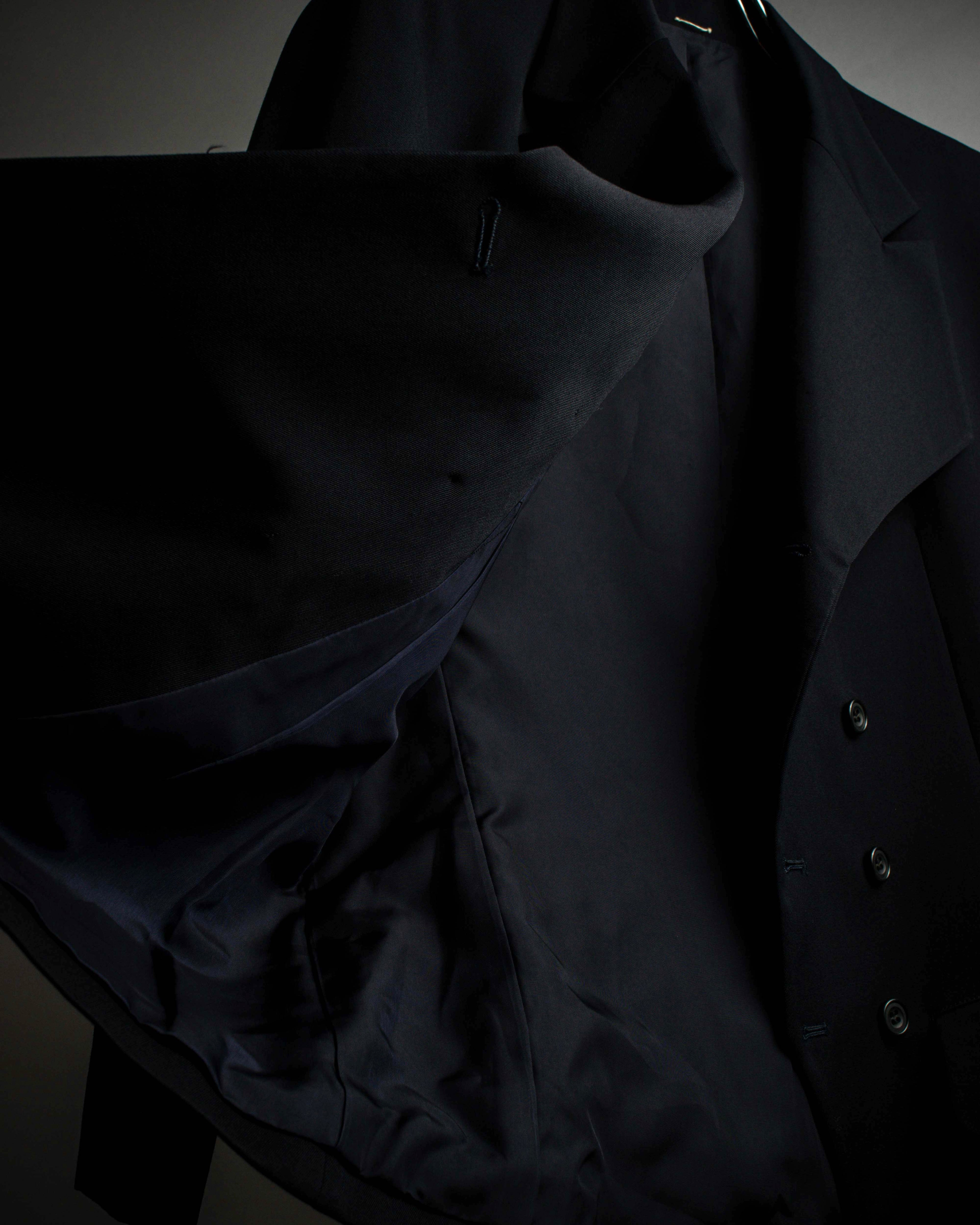 "Y's" 94AW sharp lapel cut design double-breasted jacket