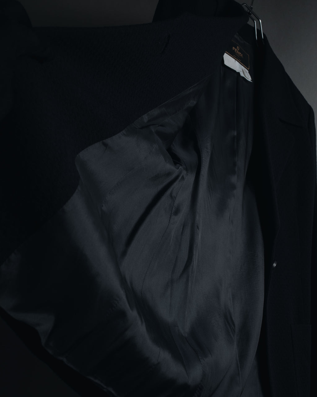 "FENDI" 80’s-90’s viscose blend structured tailored jacket