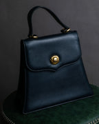 "Chloe" Trapezoid design embossed leather hand bag
