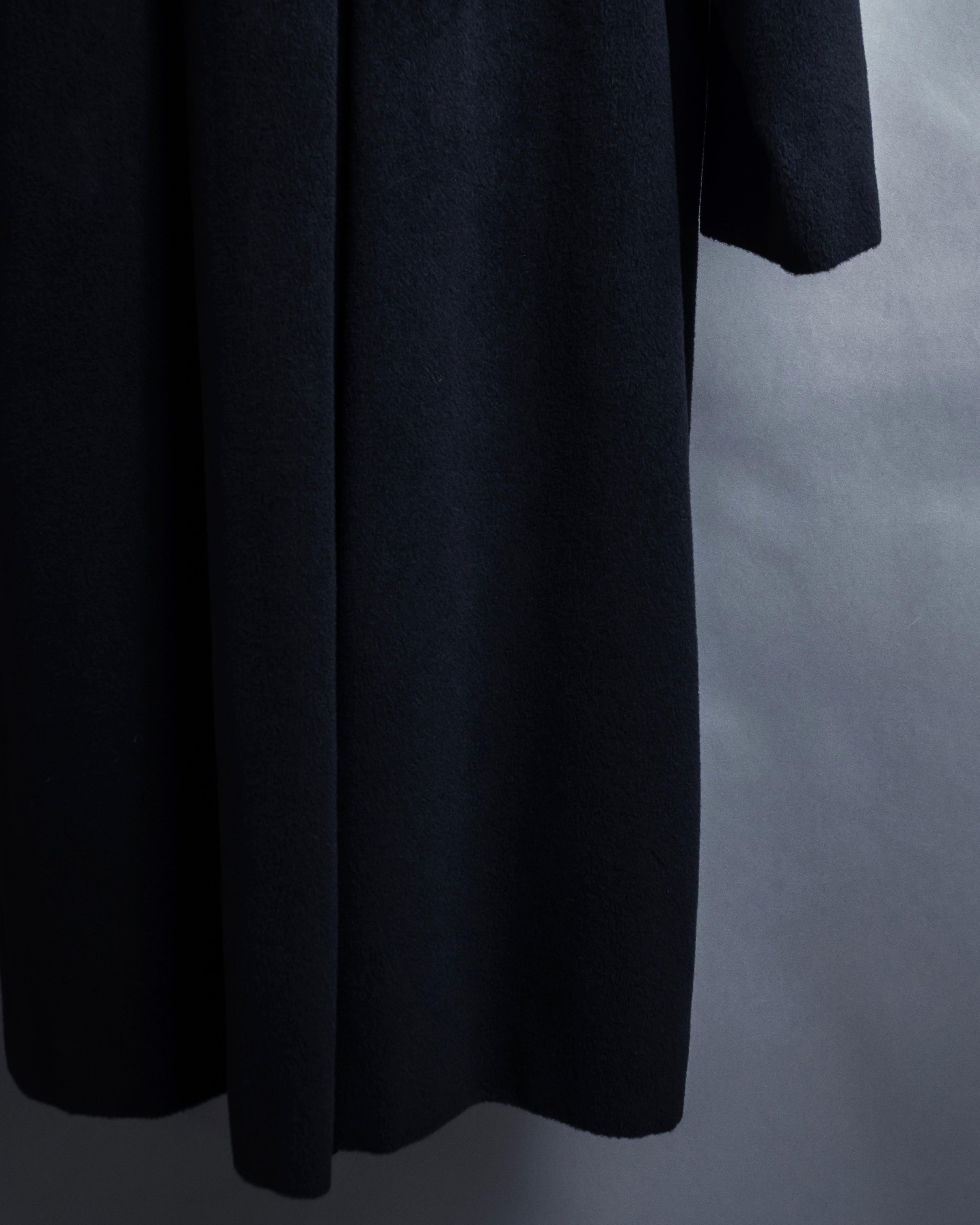 "allegri" Crossover design 2-way collar wool coat