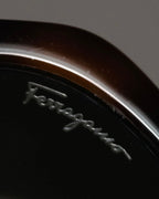 “Salvatore Ferragamo” 2010’s Havana acetate oversized sunglasses