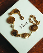 "Christian Dior" 20's Iridescent mother of pearl charm bracelet