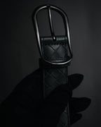 "BOTTEGA VENETA" 2000’s Intrecciato nappa leather grommet belt