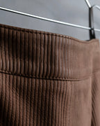 "LOEWE" Three-dimensional ribbed lamb leather set up