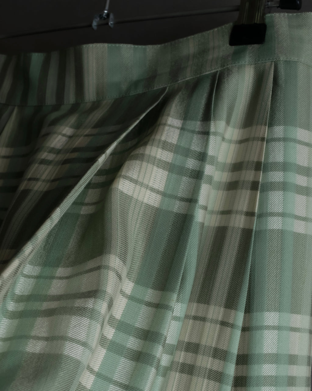 "BURBERRYS" Mint green check pattern skirt type set up