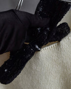 "Saint Laurent" Sequin ribbon design shoulder structure knit