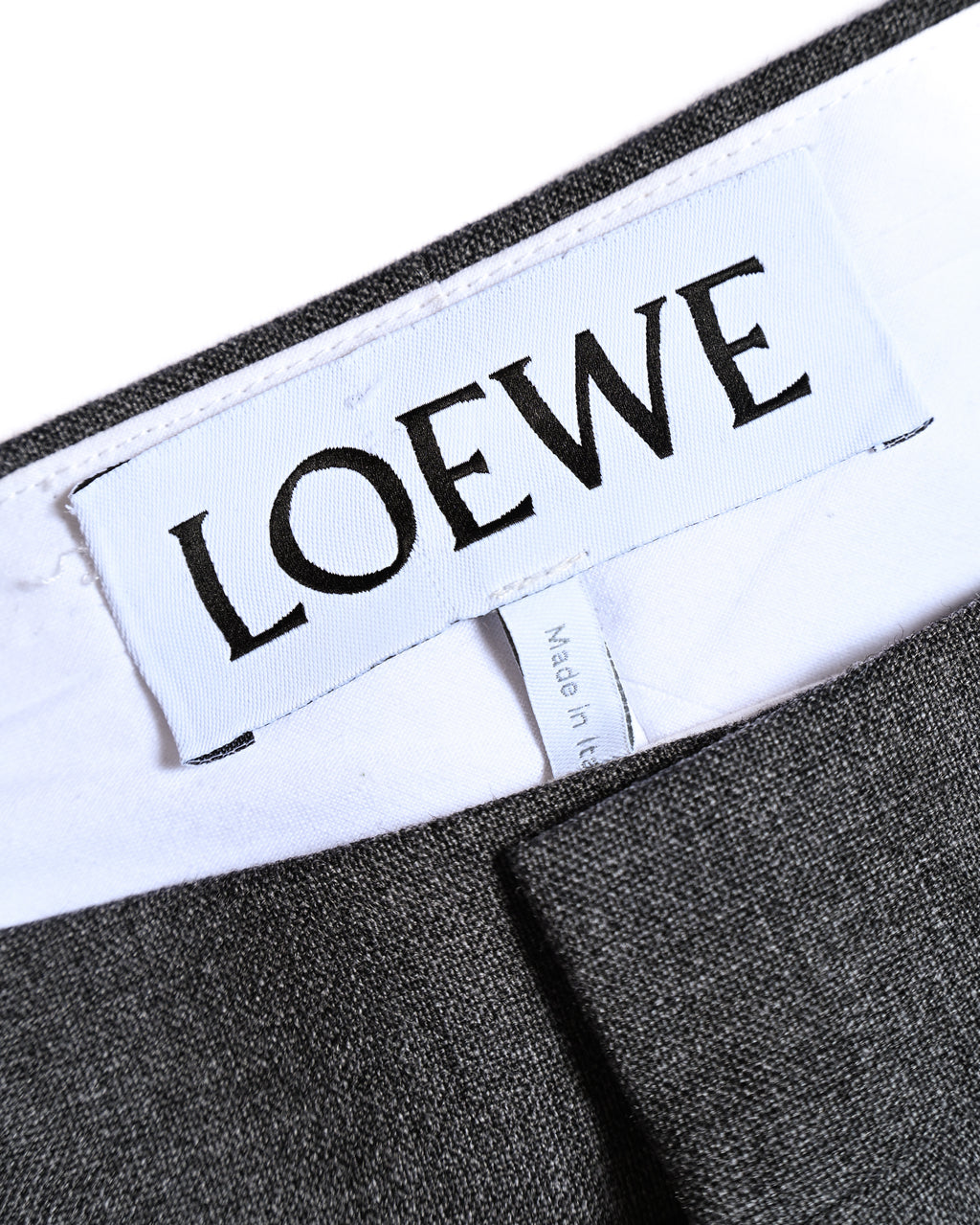 LOEWE by Jonathan Anderson/ High Waisted Beautiful Straight Silhouette Trousers Gray