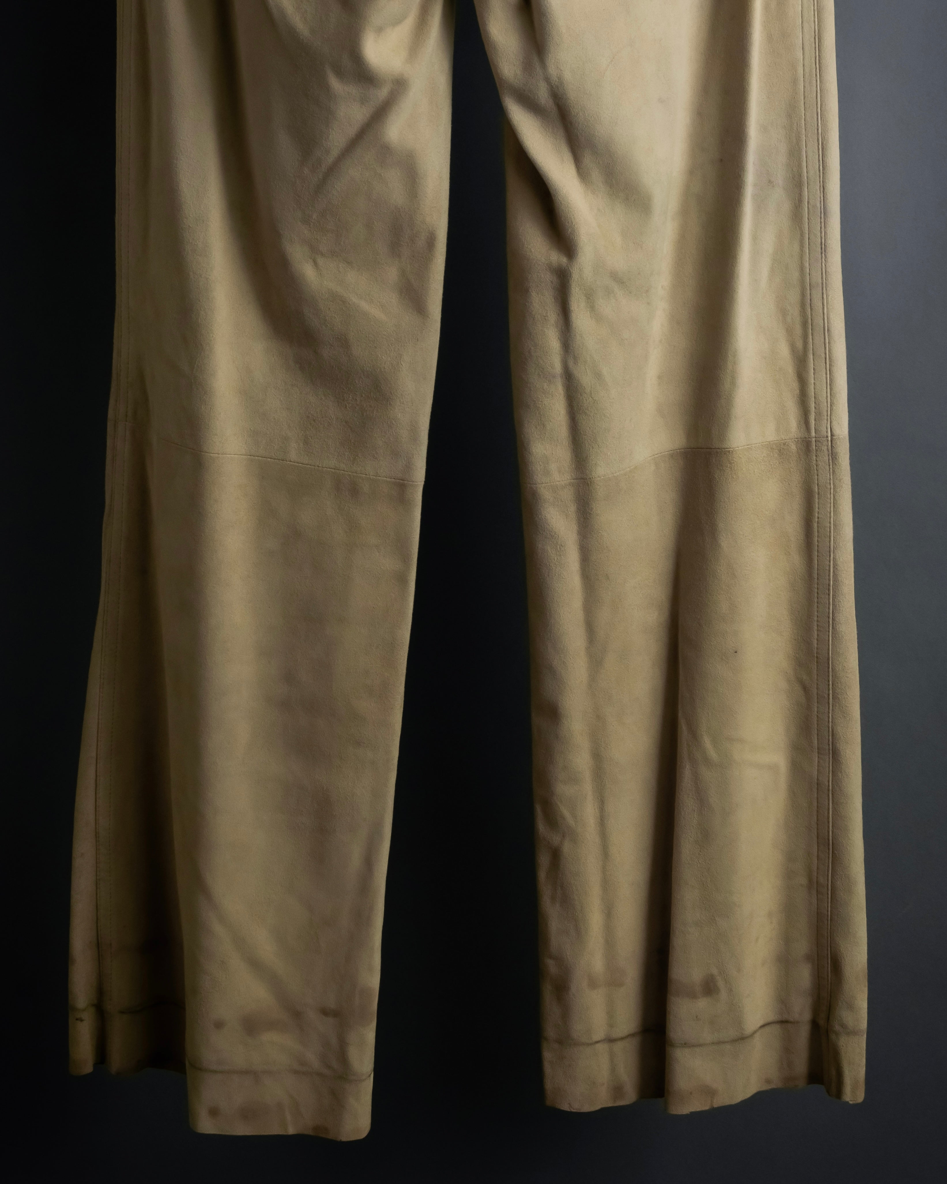 "GUCCI" Sand beige suede set up