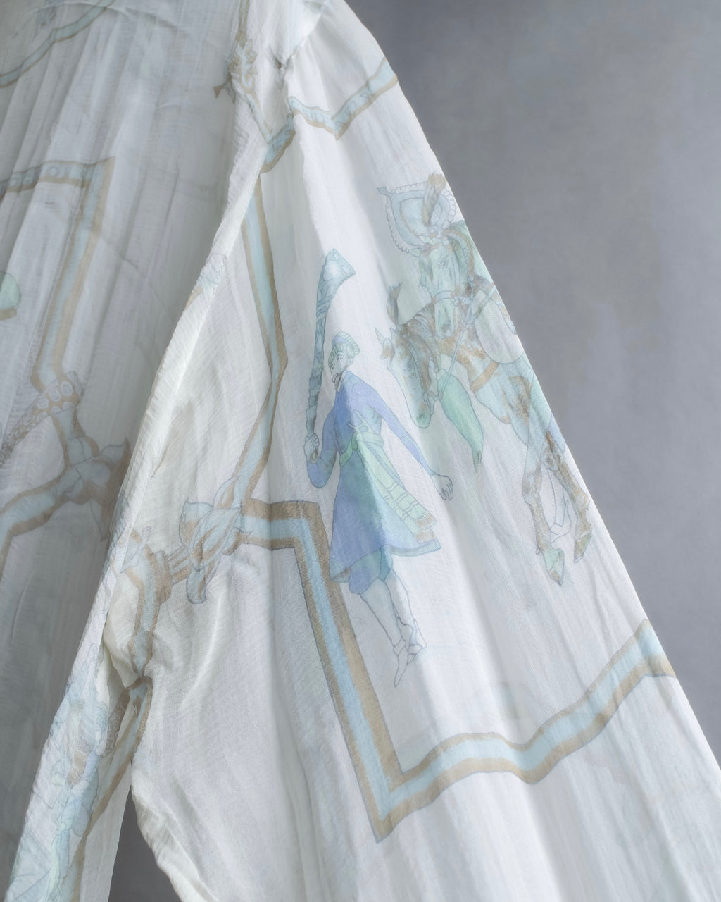 "HERMES" Margiela period abstract pattern shirt