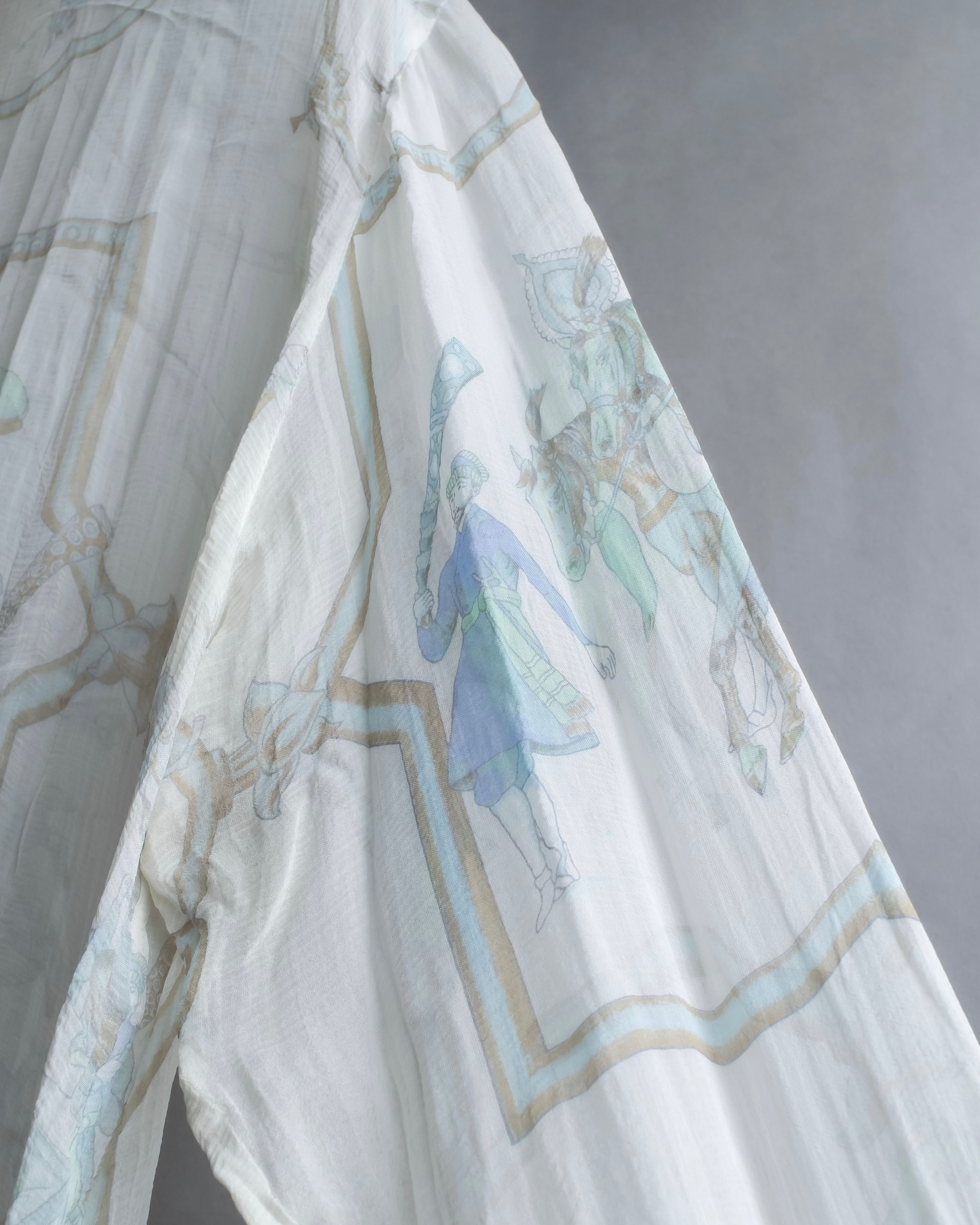 "HERMES" Margiela period abstract pattern shirt