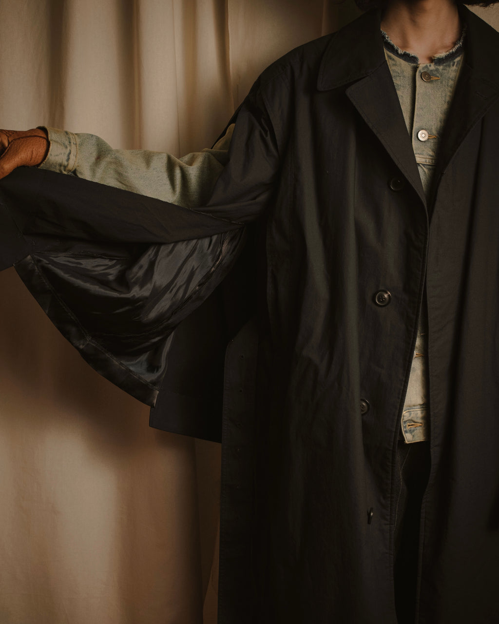 -SPECIAL- "Maison Margiela" 20SS Denim jacket Docking design coat