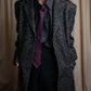 "DOLCE & GABBANA" Oversized tweed long chesterfield coat