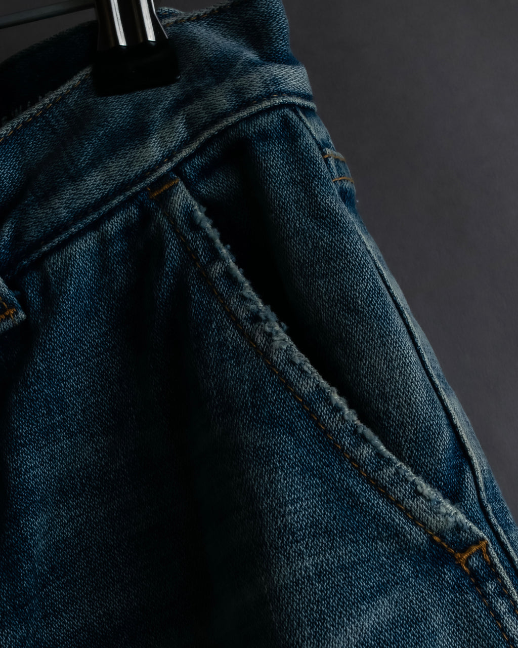 "Saint Laurent" Faded straight line denim pants