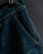 "Saint Laurent" Faded straight line denim pants