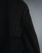 "DOLCE & GABBANA" 00’s resin coated patch detail belted coat