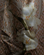 "Christian Dior" Geometric＆arabesque motif silk scarf