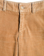 RALPH LAUREN/ Corduroy Cuffed Wide Trousers Brown