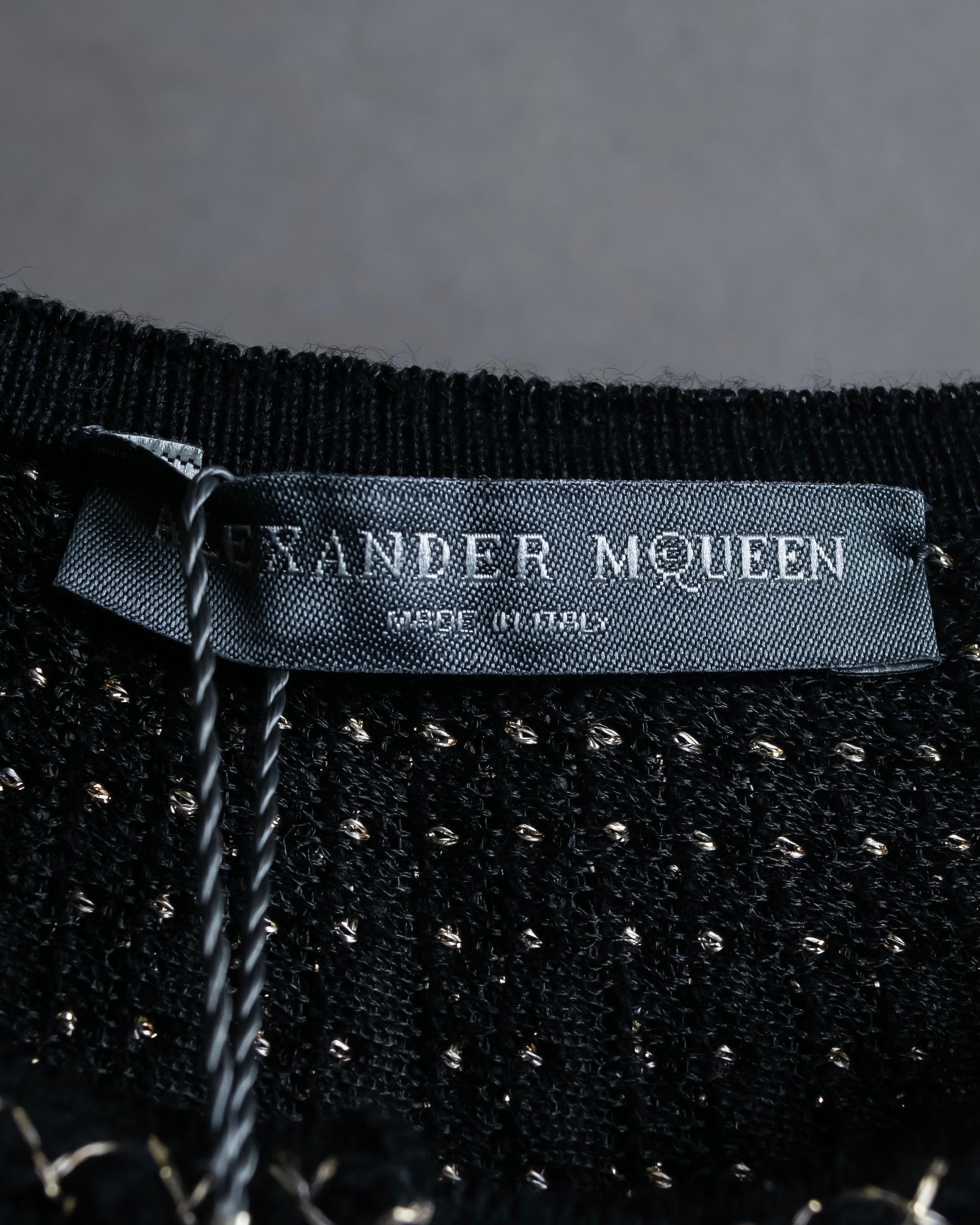 "Alexandar McQueen" Waist-shape detail vertical stitch cardigan