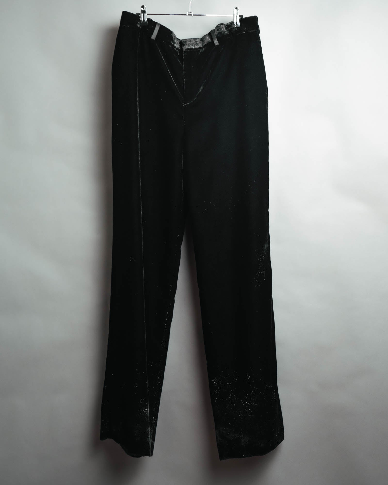 -SPECIAL- “SAINT LAURENT” 2016’s- lamé velvet tuxedo trousers