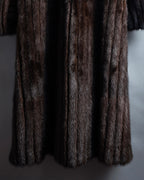 -SPECIAL- "Christian Dior Boutique Paris" 70's-80's Panel work design 100% mink fur coat