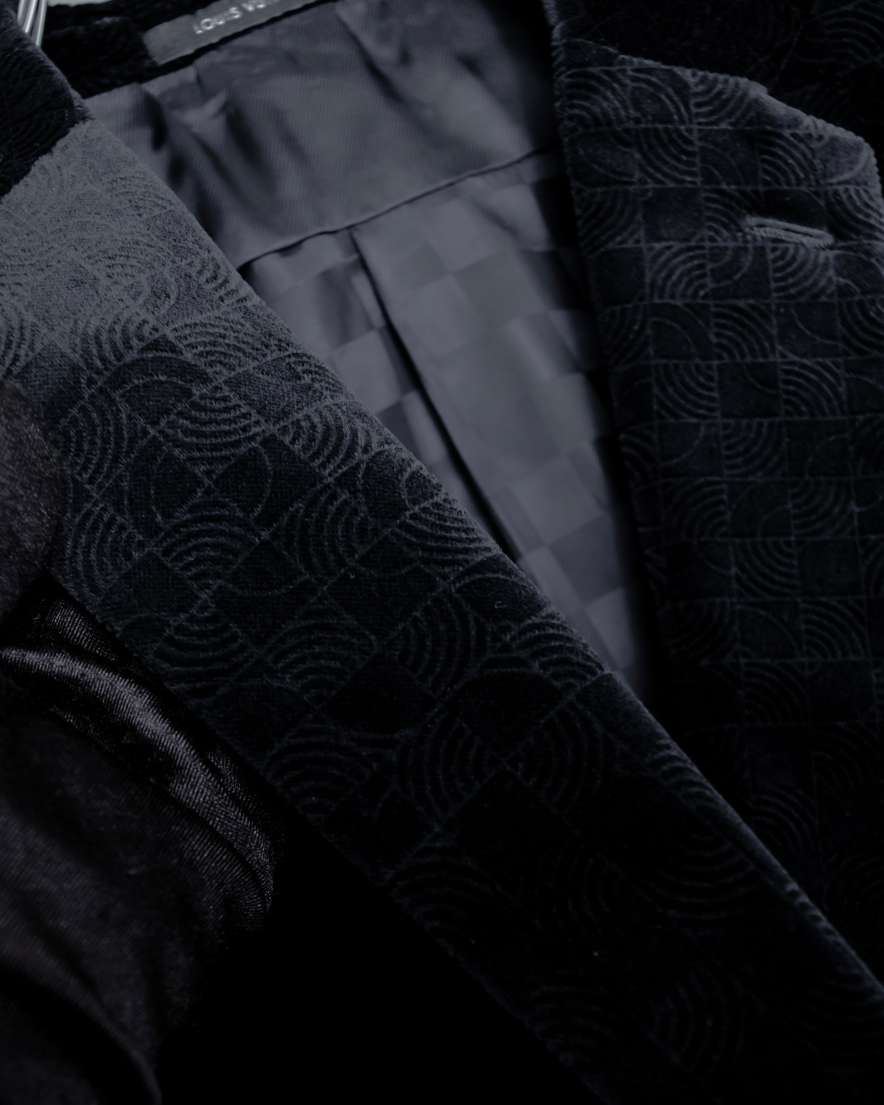 "LOUIS VUITTON" Geometric pattern velvet tailored jacket
