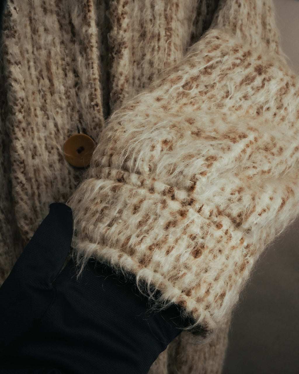 “Vintage” 80’s Shaggy textured long knit coat