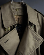 "BURBERRYS" Traditional detail double-breasted stand color trench coat