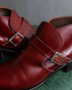 "tricot COMME des GARCONS"
 Belted heel leather pumps