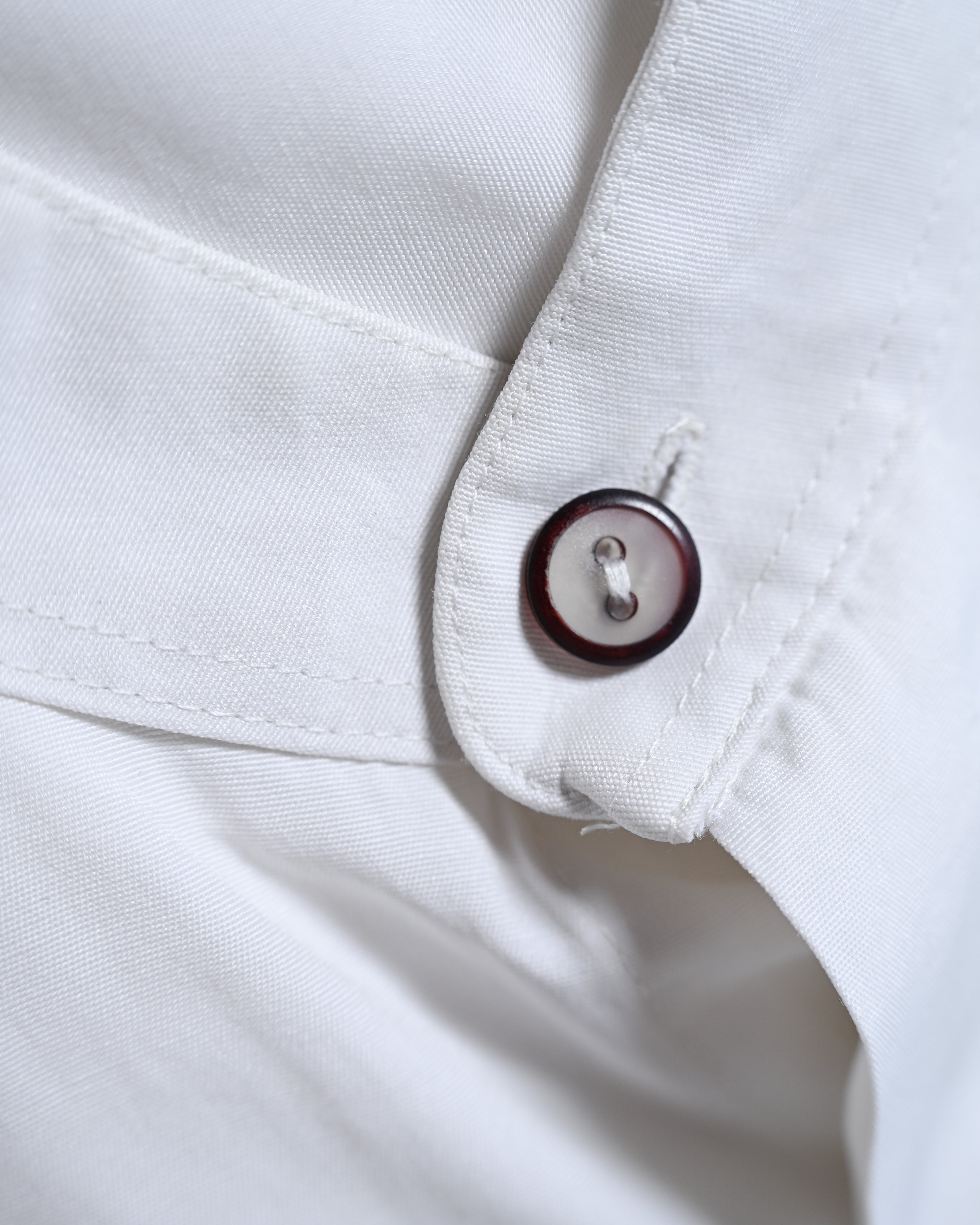 VINTAGE/ Band Collar Oversized Drape Shirt