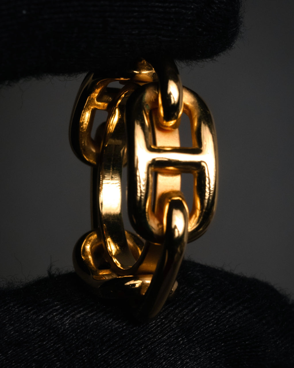 “HERMES” 90’s-00’s Chaine d’ancre scarf ring