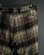 "GUCCI" Brushed check pattern tapered pants