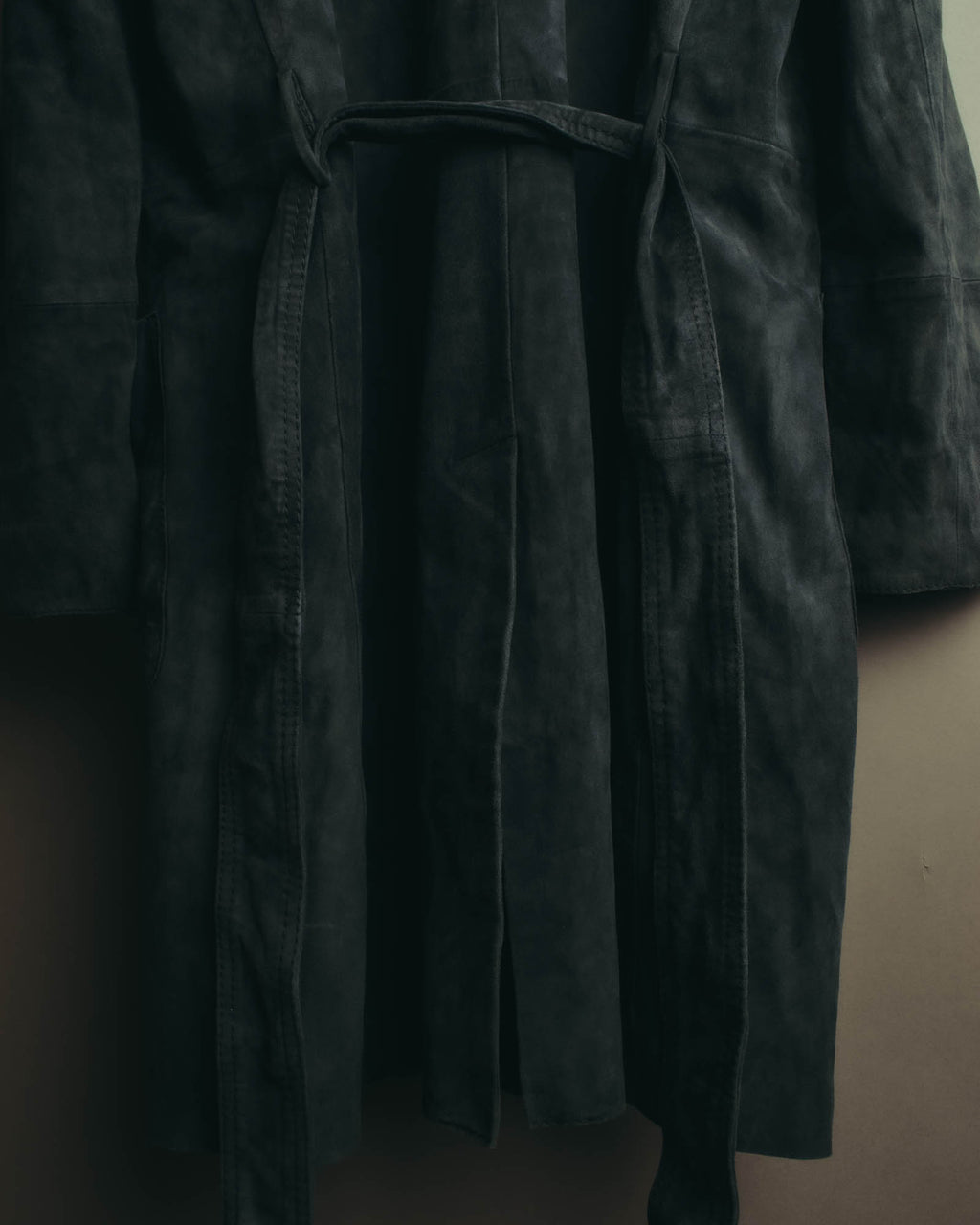 "WEEKEND Max Mara" 10's Soft suede goat leather robe coat