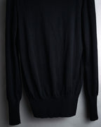 “CELINE” 2010’s Contrast placket wool silk cardigan