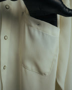 -MOOD Vintage Collections-
90’s Fine ridge ivory drape shirt