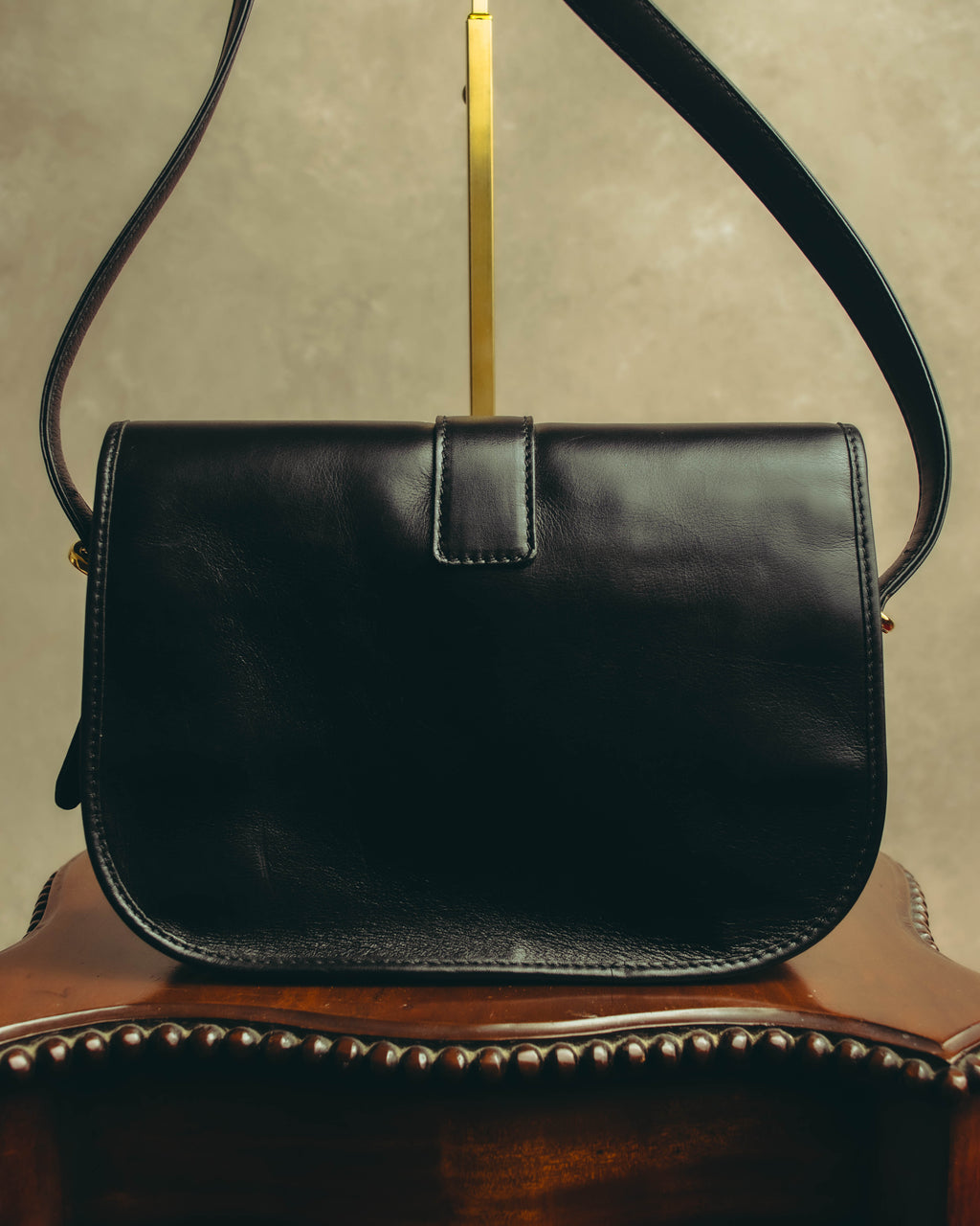 “CELINE” 90’s-00’s Ring lock leather shoulder bag