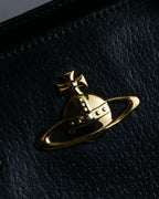 "Vivienne Westwood" Horizontal orb logo engraved hand bag