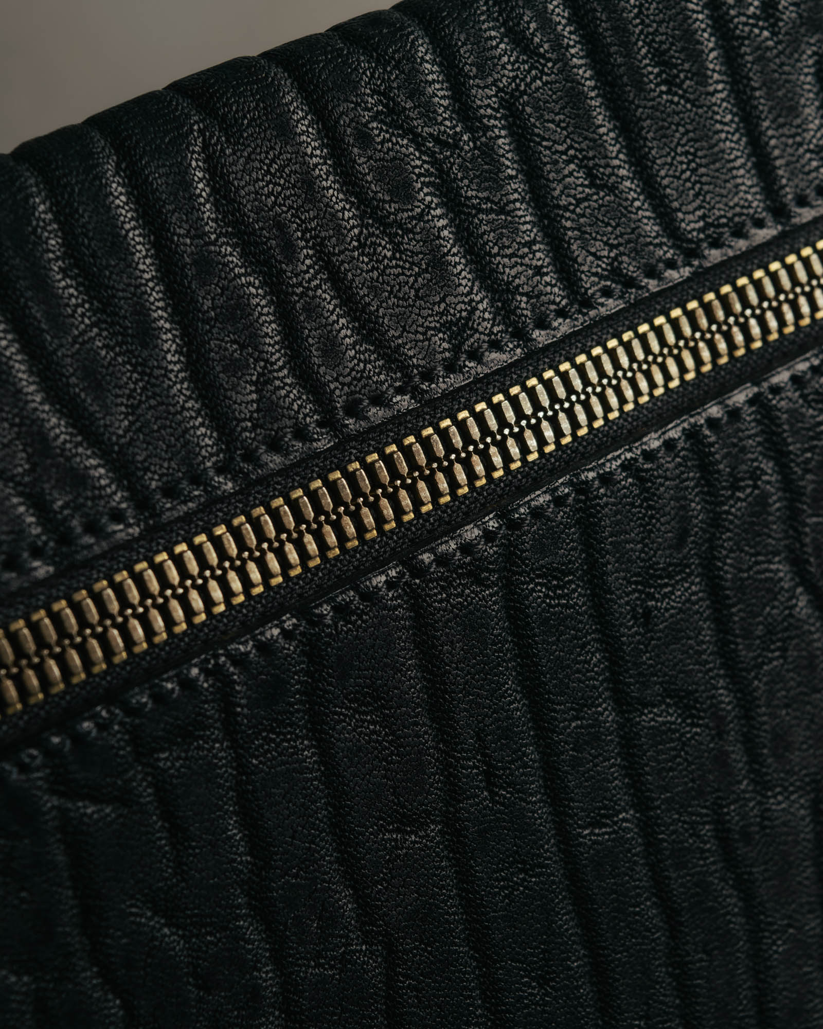 "Valextra" 80's-90's embossed leather document portfolio clutch