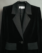 –SPECIAL– “Yves Saint Laurent” 90’s-00’s Velvet tuxedo tailored jacket