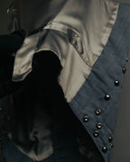 -SPECIAL- “Maison Martin Margiela” 07SS Studded wool leather tailored vest