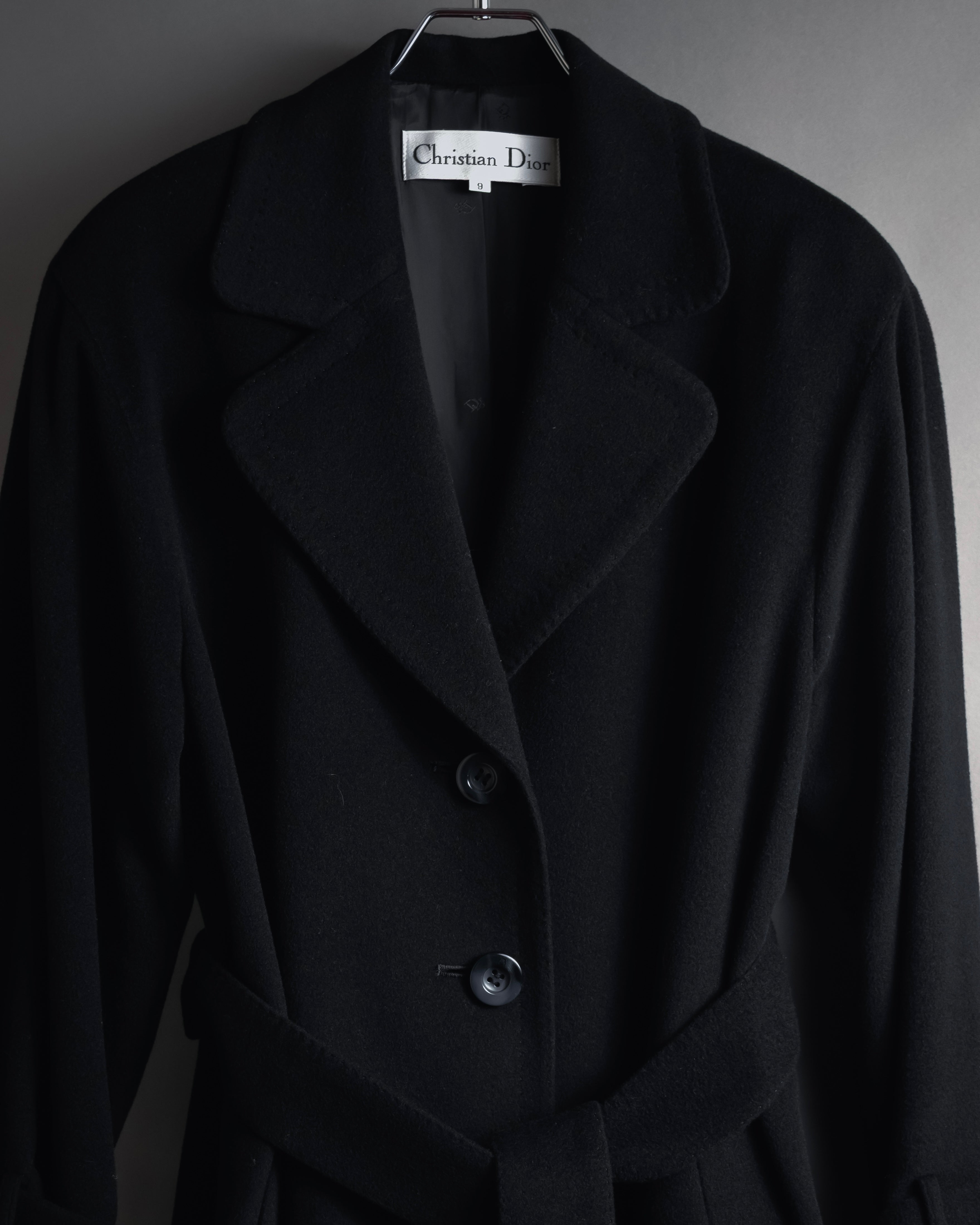 Christian Dior - ラップコート - ブラック - サイズ9 - ベルト付き