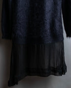 "Ｎ21 NUMERO VENTUNO" Skirt docking design shaggy knit
