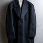 "Vintage brushed texture oversized mid-length chester coat"