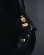 "Salvatore Ferragamo" Structured top-handle leather satchel bag