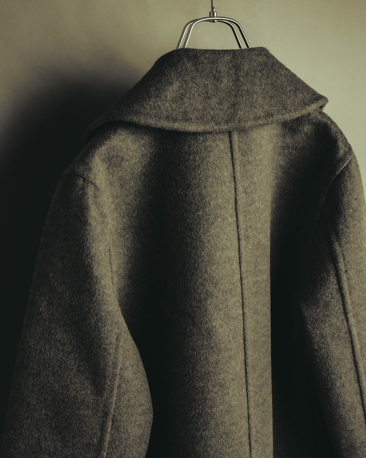 “BALENCIAGA” 00’s-10’s Wool angora wide-lapel coat
